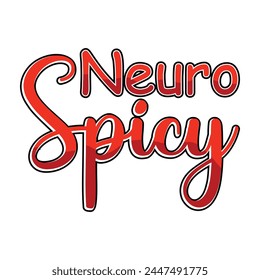 Neuro Spicy Design Vector Illustration Clipart 