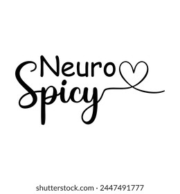 Neuro Spicy Design Vector Illustration Clipart 