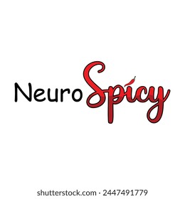 Neuro Spicy Design Vector Illustration Clipart 