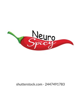 Neuro Spicy Design Vector Illustration Clipart 