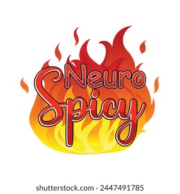 Neuro Spicy Design Vector Illustration Clipart 