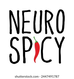 Neuro Spicy Design Vector Illustration Clipart 