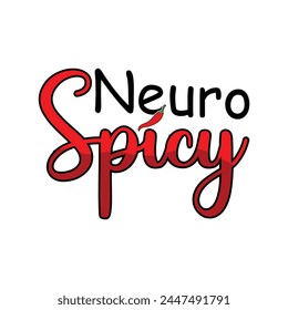 Neuro Spicy Design Vector Illustration Clipart 