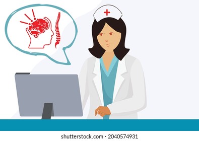 Neuro And Spine Surgery Doctor Online Advice Patient ,avatar Design