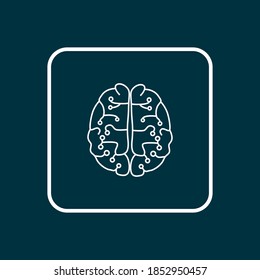Neurobiology icon line symbol. Premium quality isolated brain element in trendy style.