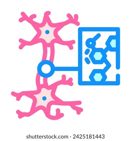 neurochemistry neuroscience neurology color icon vector. neurochemistry neuroscience neurology sign. isolated symbol illustration