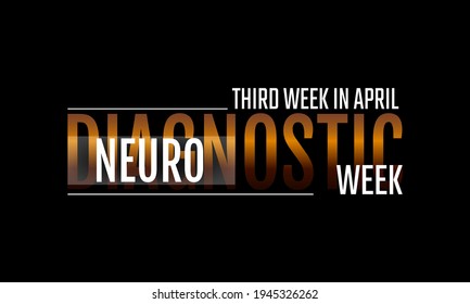 Neurodiagnostic Week. Geometric design suitable for greeting card poster and banner
