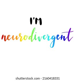 Soy ilustración vectorial de letras de mano Neurodivegter en script