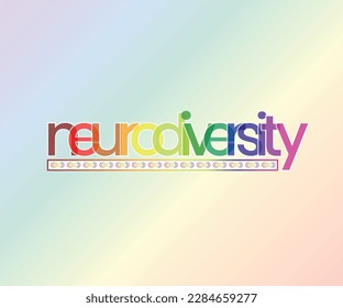 Neurodiversity awareness and acceptance concept vector with rainbow infinity symbols. Autism awareness. Infinity rainbow symbol. infinity sign in rainbow spectrum colors. 