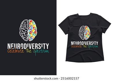 Neurodiversity, Celebrate, the Spectrum, Neurodiversity Is a Spectrum Autism on Kids, T-Shirt Brain Autism, Neurodiversity Tshirt, Autism Awareness Shirt, Autism Awareness