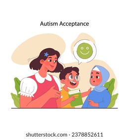 Neurodiversity. Cognitive development spectrum. Mental health awareness. Sociability, learning ability, attention span, mood and mental disorders. Flat vector illustration