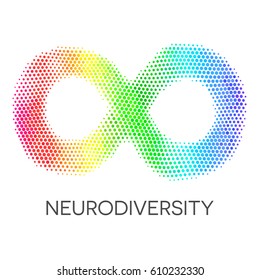Neurodiversity Symbol. Rainbow Infinity Loop