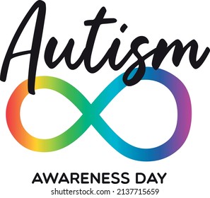 Neurodiversity Symbol. World Autism Awareness Day Concept.Infinity Icon