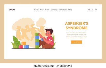 Neurodiversity web banner or landing page. Cognitive development spectrum. Mental health awareness. Sociability, learning ability, attention span, mood and mental disorders. Flat vector illustration