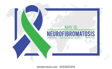 Neurofibromatosis Awareness Month observed every year in May. Template for background, banner, card, poster with text inscription.