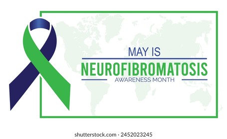 Neurofibromatosis Awareness Month observed every year in May. Template for background, banner, card, poster with text inscription.