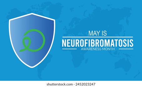 Neurofibromatosis Awareness Month observed every year in May. Template for background, banner, card, poster with text inscription.