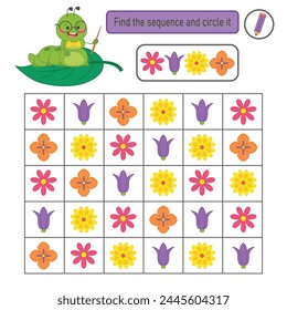 Neurogame for preschool children. Development of logic and attention. Printable sheet.