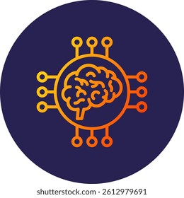 Neuroimaging Line Circle Gradient Style