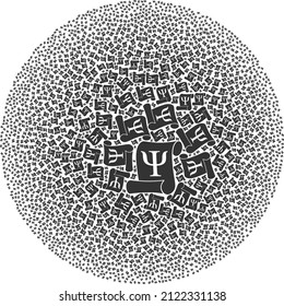 Neuro-linguistic programming icons are arranged into bubble group. Neuro-linguistic programming icon bubble mosaic. Abstraction sphere cluster mosaic is done from Neuro-linguistic programming icons.