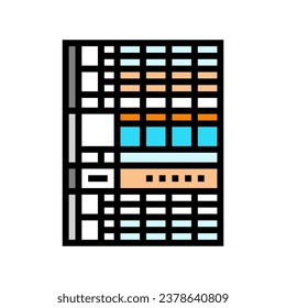 neurological chart color icon vector. neurological chart sign. isolated symbol illustration