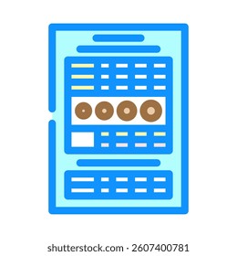 neurological chart color icon vector. neurological chart sign. isolated symbol illustration