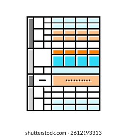 neurological chart color icon vector. neurological chart sign. isolated symbol illustration