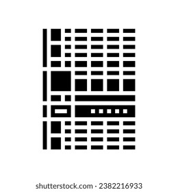 neurological chart glyph icon vector. neurological chart sign. isolated symbol illustration