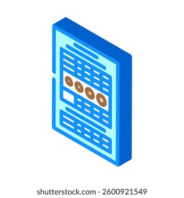 neurological chart isometric icon vector. neurological chart sign. isolated symbol illustration