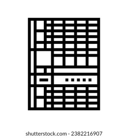 neurological chart line icon vector. neurological chart sign. isolated contour symbol black illustration
