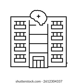 neurological clinic line icon vector. neurological clinic sign. isolated contour symbol black illustration