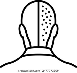 Neurological diseases concept, cosmetic ptosis repair vector icon design, Cosmetology or Cosmetologist Symbol,esthetic beauty outline Sign, Beauty treatment stock illustration