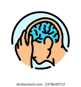 neurological disorders color icon vector. neurological disorders sign. isolated symbol illustration