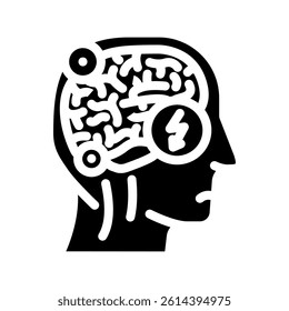 neurological disorders glyph icon vector. neurological disorders sign. isolated symbol illustration