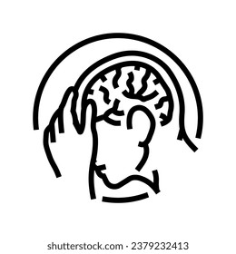 neurological disorders line icon vector. neurological disorders sign. isolated contour symbol black illustration