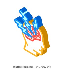 neurological disorders neuroscience neurology isometric icon vector. neurological disorders neuroscience neurology sign. isolated symbol illustration