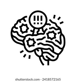 neurological disorders neuroscience neurology line icon vector. neurological disorders neuroscience neurology sign. isolated contour symbol black illustration