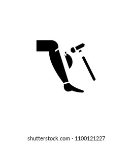 Neurological examination black icon concept. Neurological examination flat  vector symbol, sign, illustration.