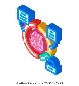 neurological expertise isometric icon vector. neurological expertise sign. isolated symbol illustration
