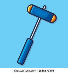 ilustración del vector de la herramienta reflex neurológica en estilo plano