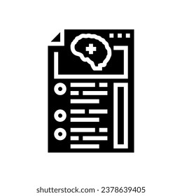 neurological tests glyph icon vector. neurological tests sign. isolated symbol illustration