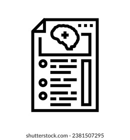 neurological tests line icon vector. neurological tests sign. isolated contour symbol black illustration