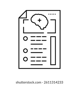 neurological tests line icon vector. neurological tests sign. isolated contour symbol black illustration