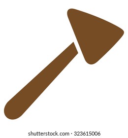 Neurologist Hammer vector icon. Style is flat symbol, brown color, rounded angles, white background.