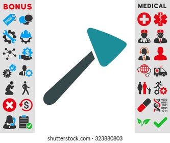 Neurologist Hammer vector icon. Style is bicolor flat symbol, soft blue colors, rounded angles, white background.