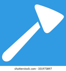 Neurologist Hammer vector icon. Style is flat symbol, white color, rounded angles, blue background.