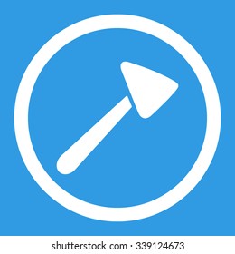 Neurologist Hammer vector icon. Style is flat rounded symbol, white color, rounded angles, blue background.