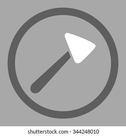 Neurologist Hammer vector icon. Style is bicolor flat rounded symbol, dark gray and white colors, rounded angles, silver background.