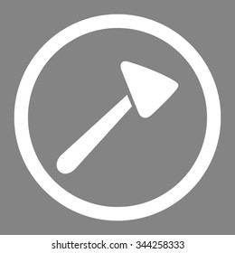 Neurologist Hammer vector icon. Style is flat rounded symbol, white color, rounded angles, gray background.