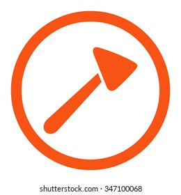 Neurologist Hammer vector icon. Style is flat rounded symbol, orange color, rounded angles, white background.